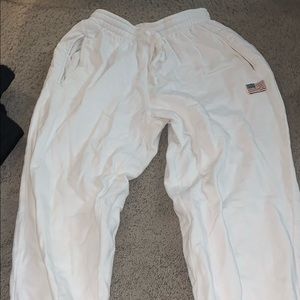 White brandy Melville/ John Galt joggers